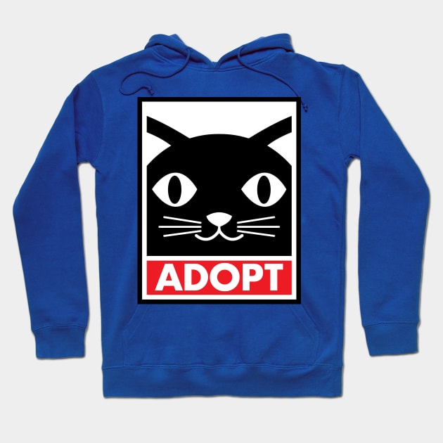 Adopt Don't Shop Cute Cat Pop Art Hoodie by Hashtagified